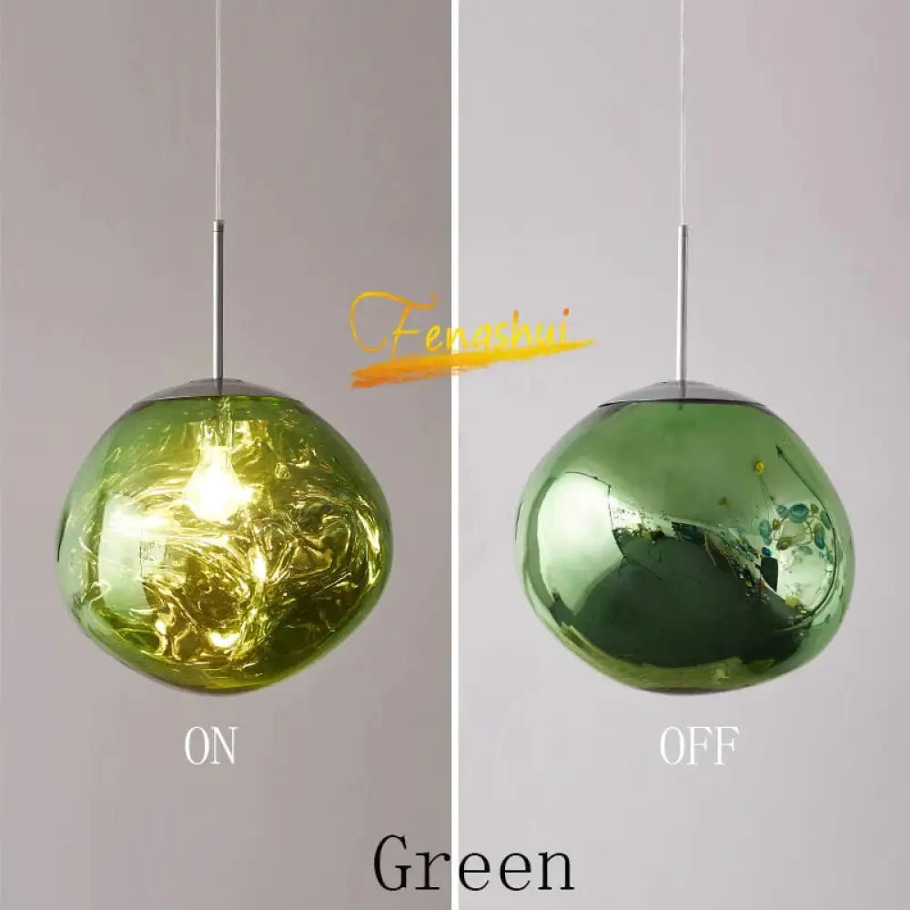 Ela - Nordic Led Lava Pendant Light Green / W1 15Cm Lighting
