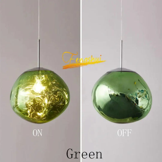 Ela - Nordic Led Lava Pendant Light Green / W1 15Cm Lighting