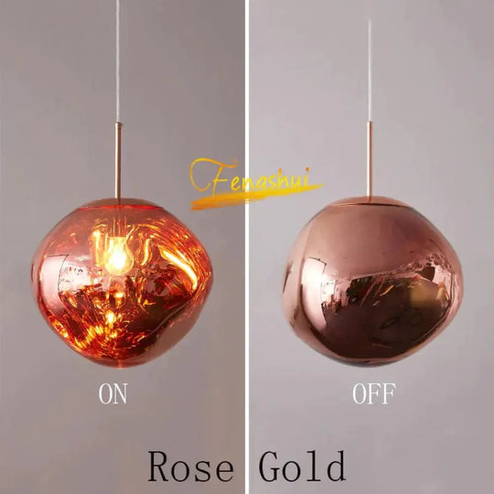 Ela - Nordic Led Lava Pendant Light Rose Gold / W1 15Cm Lighting
