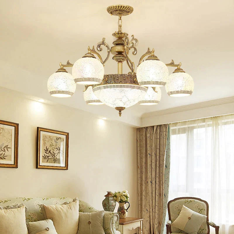 European Style Living Room Bronze Chandelier 3Light Ceiling Light