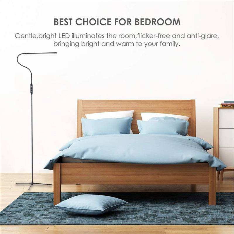 Eu/Us Plug Adjustable Height Floor Lamps For Led Light Clamp Remote Control Dimmable Reading