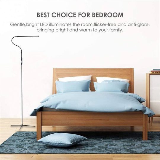 Eu/Us Plug Adjustable Height Floor Lamps For Led Light Clamp Remote Control Dimmable Reading