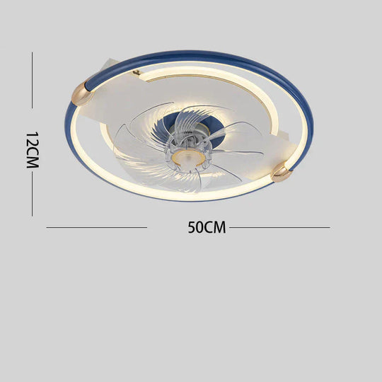 Fan Ceiling Lamp Light In The Bedroom Living Room Restaurant Invisible Indoor Simple Ultra - Thin