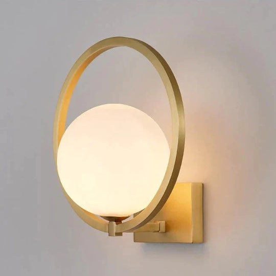 Full Copper Post - Modern Living Room Bedroom Bedside Light Luxury Bean Wall Lamp Tv Background