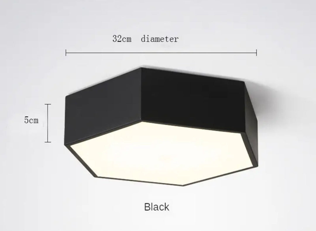 Modern Led Ceiling Light Diamond Indoor Lamp Creative Personality Study Dining Room Balcony Black