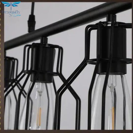Industrial Style Creative Living Room Dining Bar Table Chandelier American Retro Iron Lamp Multi