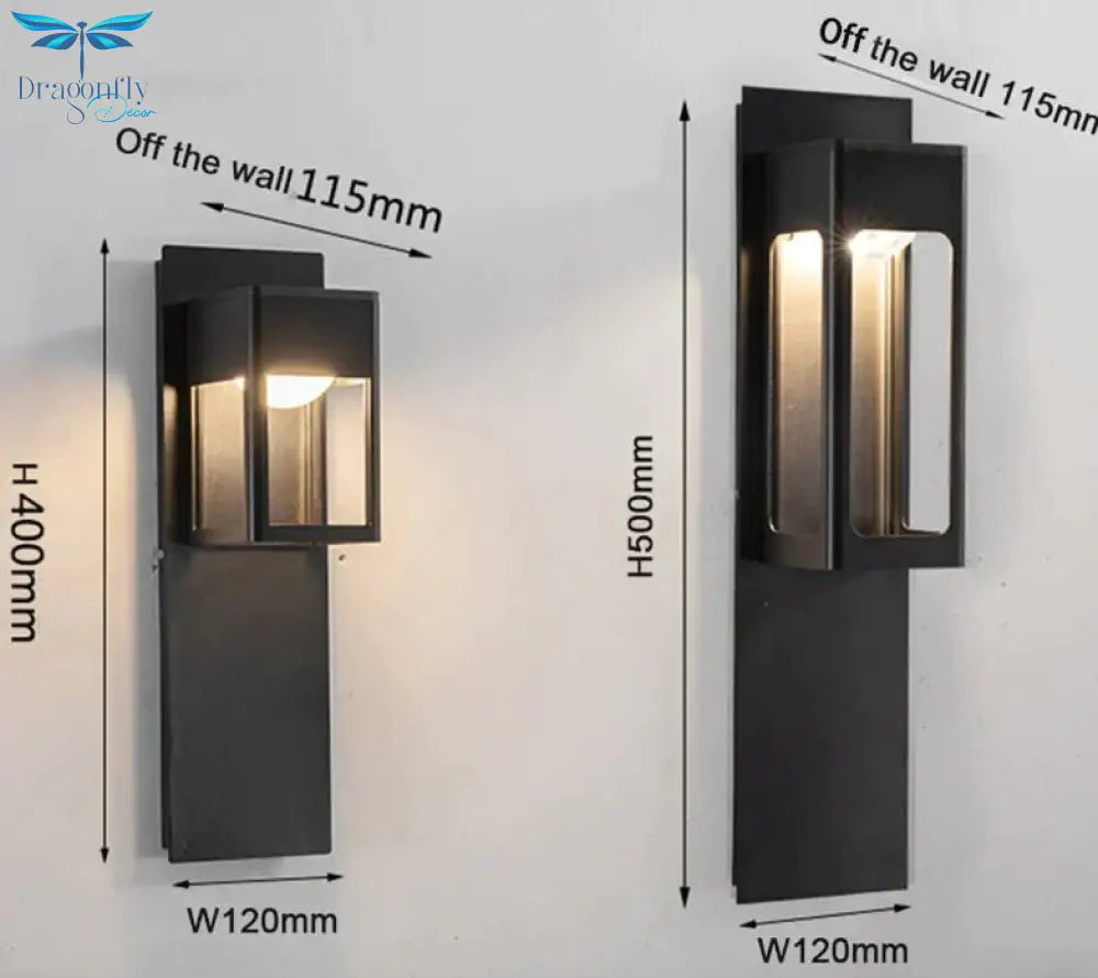 Ip67 Waterproof Outdoor Led Wall Lighting Motion Sensor Aluminum Black Bronze Garden Porch Sconce