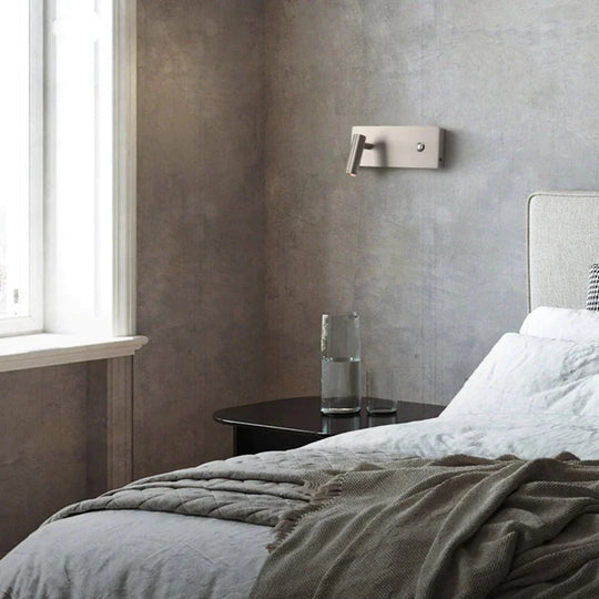 Kane | Nickel Led Dimmable Reading Wall Light Lamp