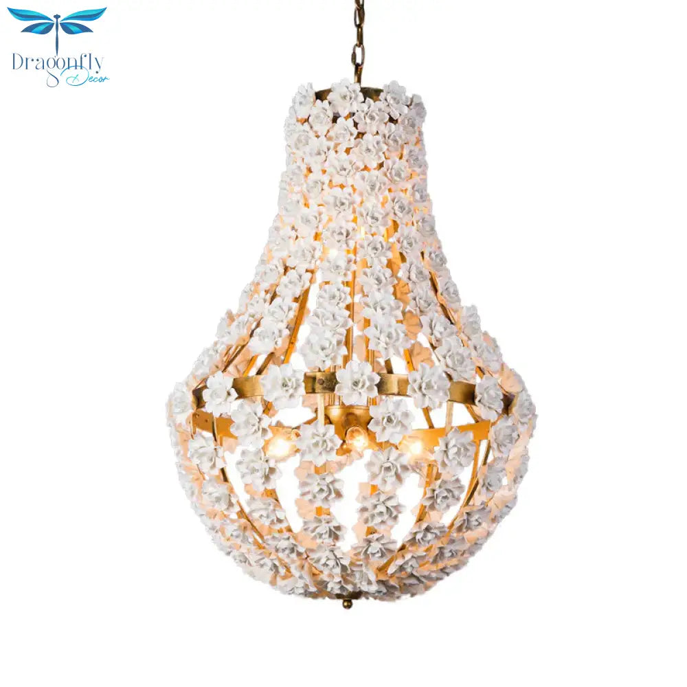 Laser - Cut Chandelier Lamp Nordic Metal 9 Heads 16’/19.5’ Wide Silver/Gold Pendant Lighting