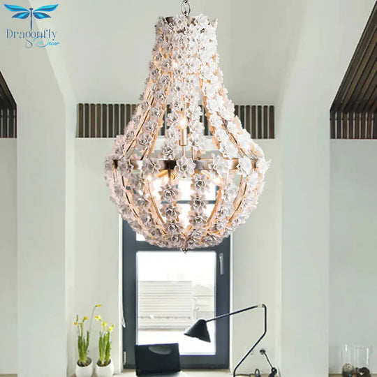 Laser - Cut Chandelier Lamp Nordic Metal 9 Heads 16’/19.5’ Wide Silver/Gold Pendant Lighting