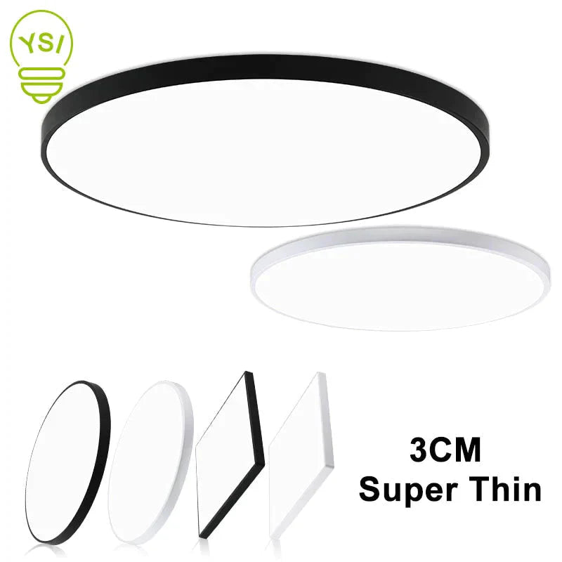 Lauren - Led Ceiling Light Acryl Alloy Modern Lamp Living Room Lighting Round & Square 3Cm Super