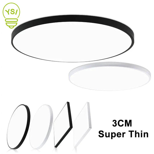 Lauren - Led Ceiling Light Acryl Alloy Modern Lamp Living Room Lighting Round & Square 3Cm Super