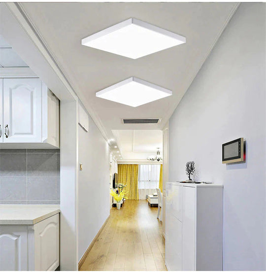 Lauren - Led Ceiling Light Acryl Alloy Modern Lamp Living Room Lighting Round & Square 3Cm Super
