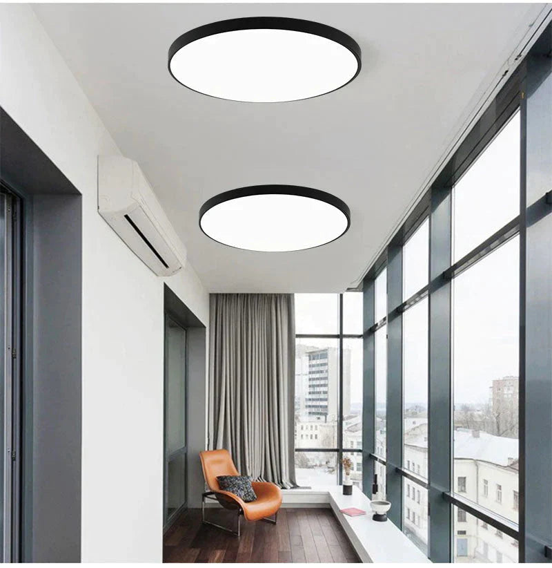 Lauren - Led Ceiling Light Acryl Alloy Modern Lamp Living Room Lighting Round & Square 3Cm Super