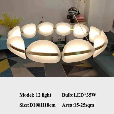 Lavella - Petal Shaped Chandelier 12 Light / Warm