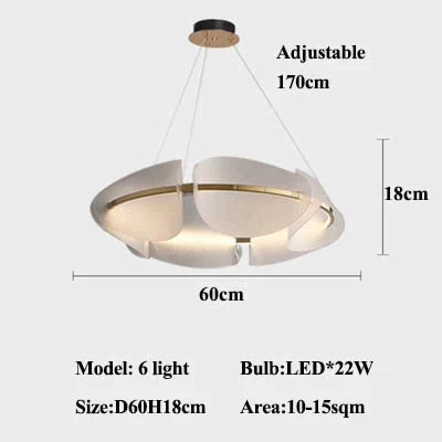 Lavella - Petal Shaped Chandelier 6 Light / Warm