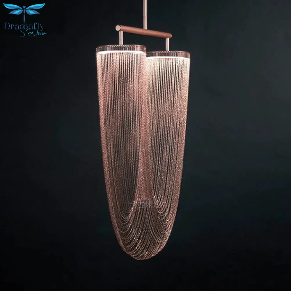 Leah - Led Retro American Iron Chain Pendant Lamp Pendant Light