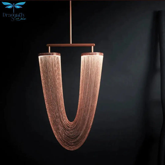 Leah - Led Retro American Iron Chain Pendant Lamp Pendant Light