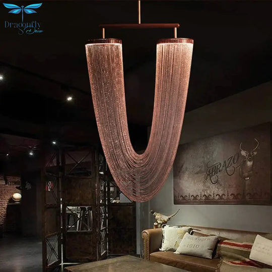 Leah - Led Retro American Iron Chain Pendant Lamp Pendant Light