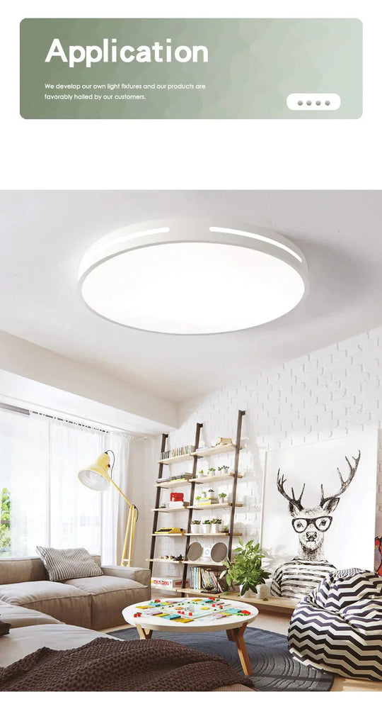 Leah - Modern Led Ceiling Light Lamp Lighting Fixture Surface Mount Flush Remote Control Dimmable