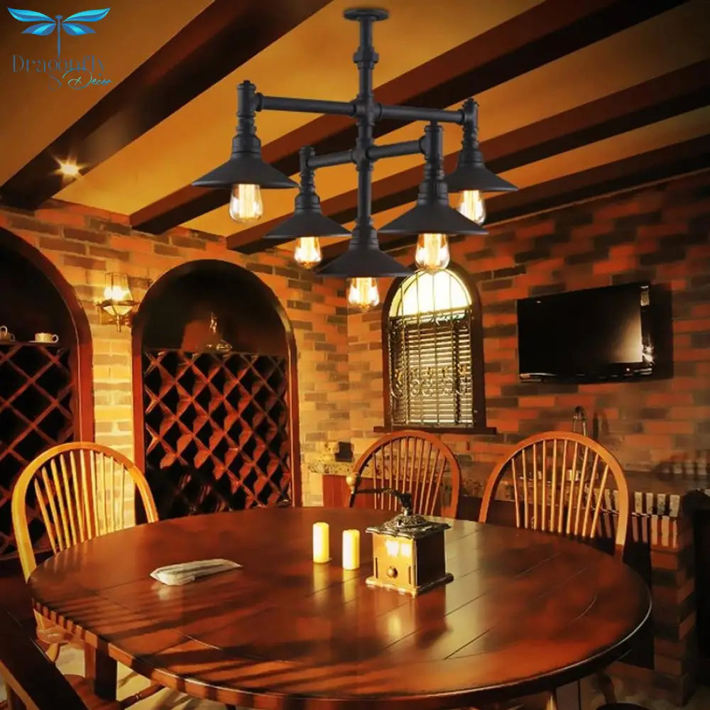 Led E27 Rustic Iron Pipe Led Lamp.led Light.pendant Lights.led Pendant Lamp For Foyer Dinning Room