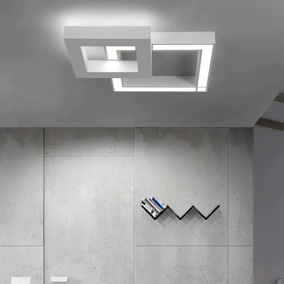 Led Modern Geometric Iron Acryl Black White Lamp.led Light.ceiling Lights.led Ceiling Lamp For