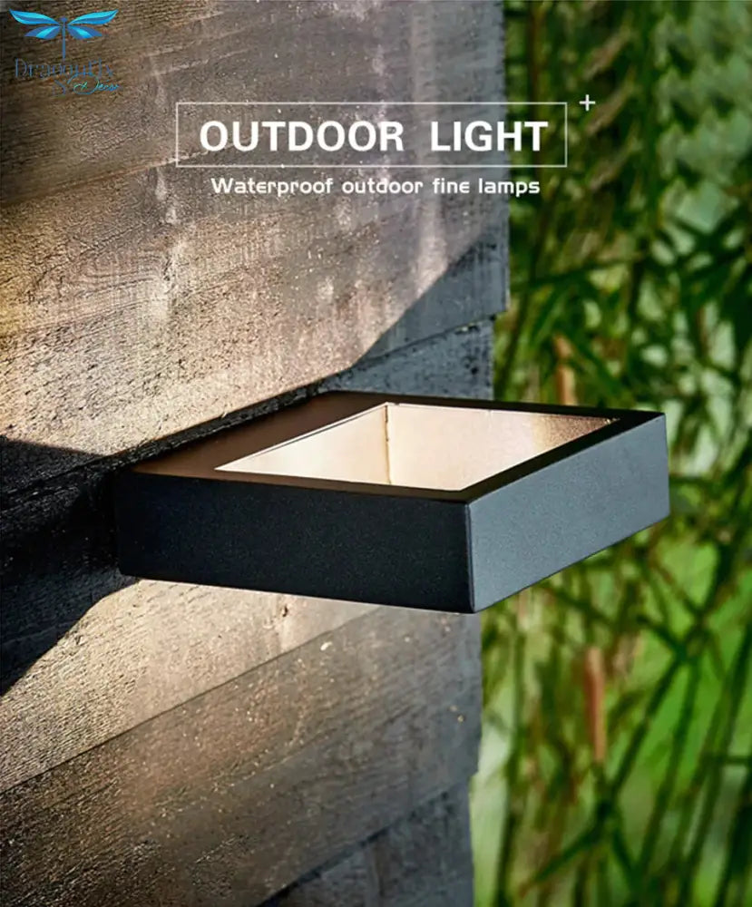 Led Outdoor Verlichting Ip65 Waterdichte Alumunim Wandlamp Tuin Villa Veranda Blaker Zwarte Kleur