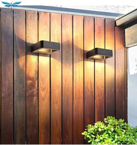 Led Outdoor Verlichting Ip65 Waterdichte Alumunim Wandlamp Tuin Villa Veranda Blaker Zwarte Kleur