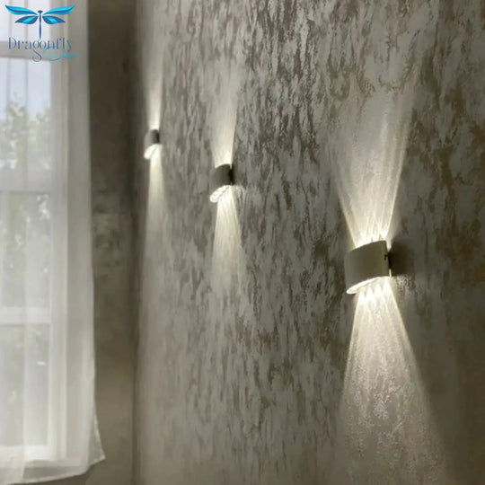 Led Wall Light Outdoor Waterproof Modern Nordic Style Indoor Lamps Living Room Porch Garden Lamp 2W