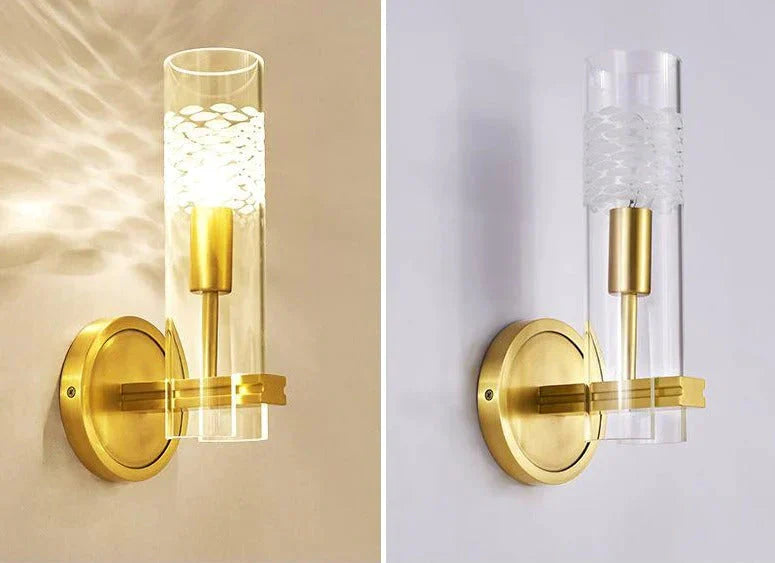 Light Luxury New Study Room Bedside Corridor Full Copper Wall Lamp Lamps