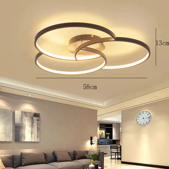 Nordic - Inspired Led Ceiling Lamp - Illuminate Your Living Room Or Bedroom With Elegance And Style
