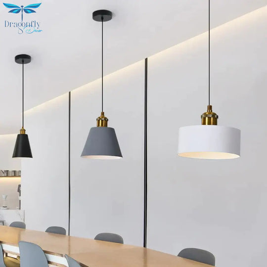 Loft Style Aluminum Pendant Lights Minimalist Modern Hanging E27 Lampshade Decor Restaurant Light