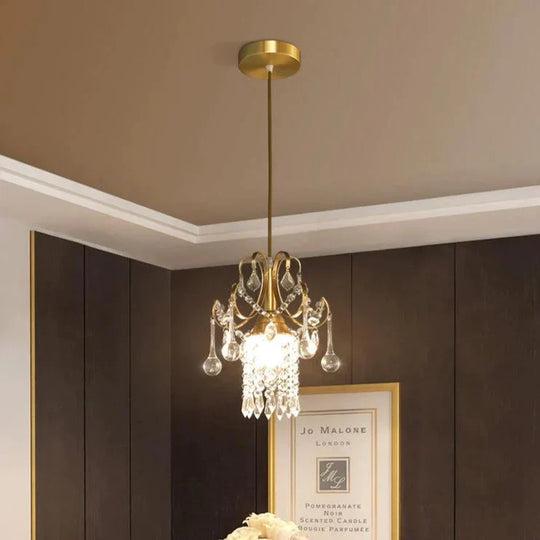 Luxury Single Head Crystal Dining Room Pendant Light