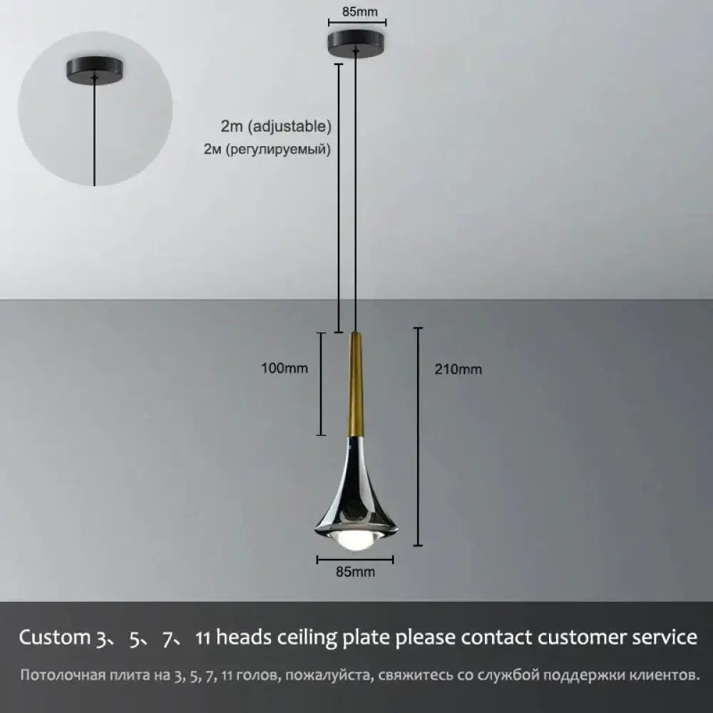 Lyra - Led Water Drop Chandelier Gold / Warm White