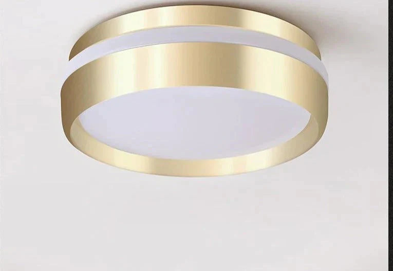 Mara - Modern Minimalist Gateway Round Gold Led Small Ceiling Lamp