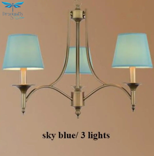 Metal Bronze Chandelier 6/8 Heads For Living Room Pendant Lighting