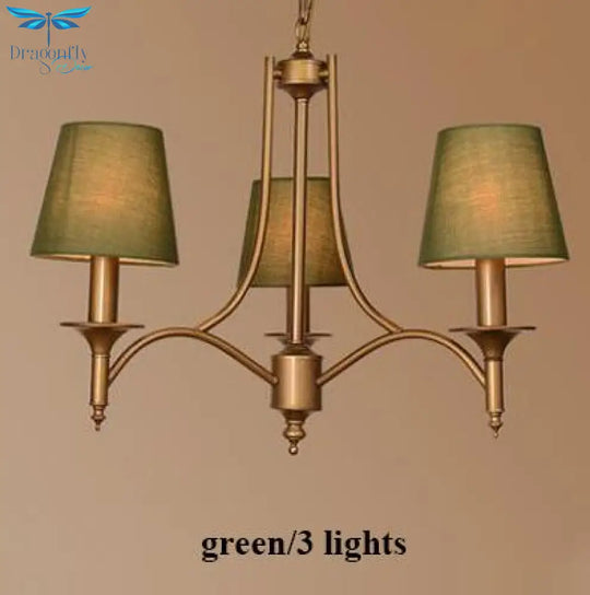 Metal Bronze Chandelier 6/8 Heads For Living Room Pendant Lighting