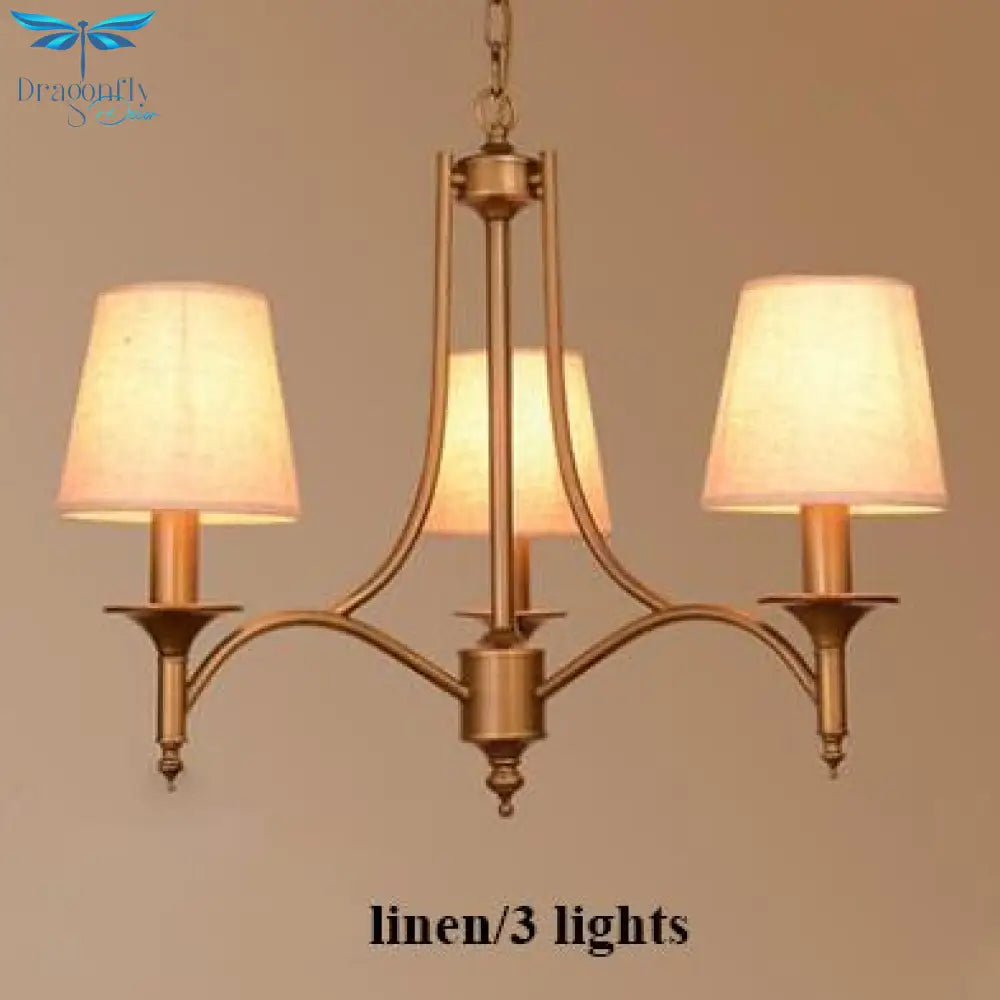 Metal Bronze Chandelier 6/8 Heads For Living Room Pendant Lighting