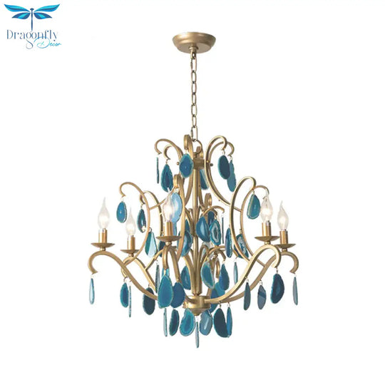 Metal Candelabra Ceiling Chandelier Rural 5/9/12 Lights Dining Room Hanging Pendant Light In
