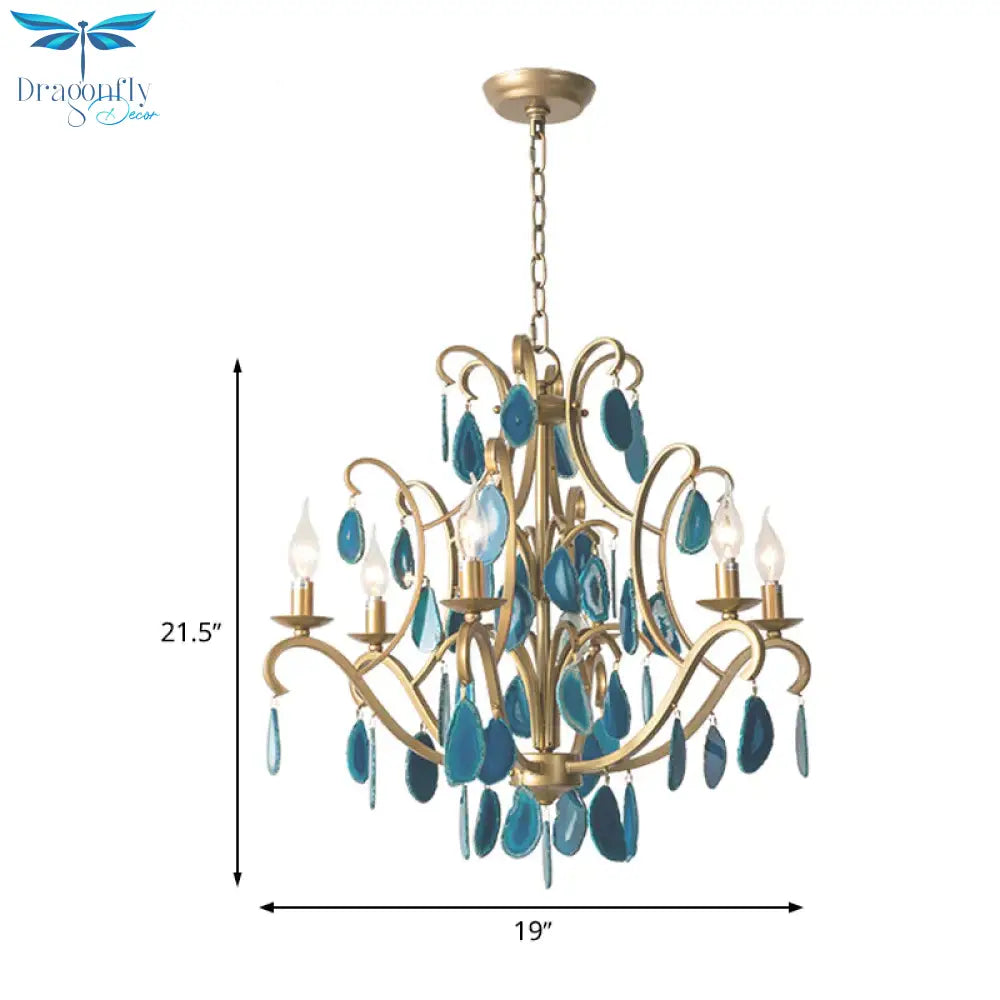 Metal Candelabra Ceiling Chandelier Rural 5/9/12 Lights Dining Room Hanging Pendant Light In
