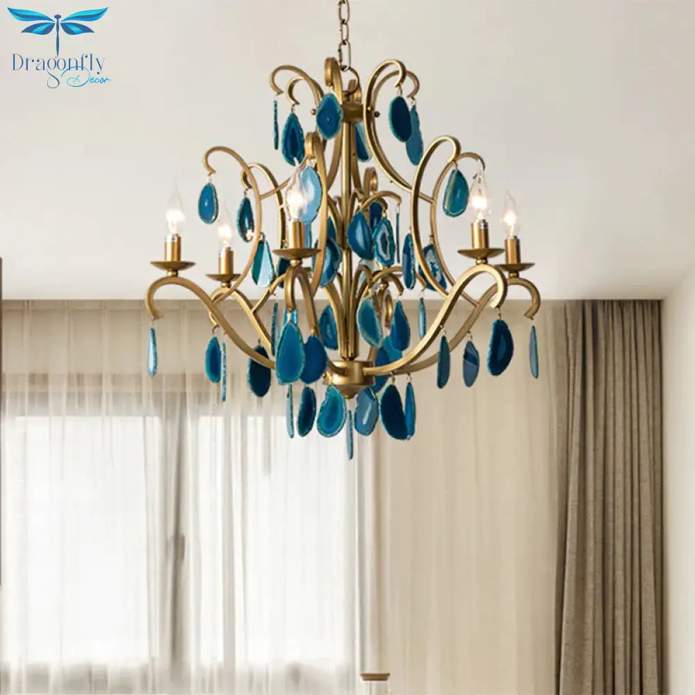 Metal Candelabra Ceiling Chandelier Rural 5/9/12 Lights Dining Room Hanging Pendant Light In