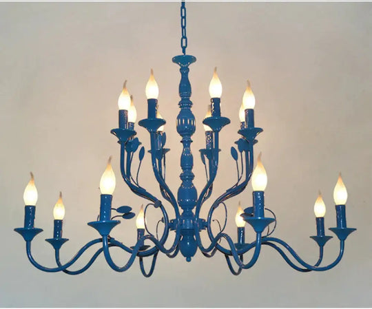 Metal Candle Shape Pendant Chandelier Vintage 10/12/16 Lights Restaurant Hanging Ceiling Lamp In