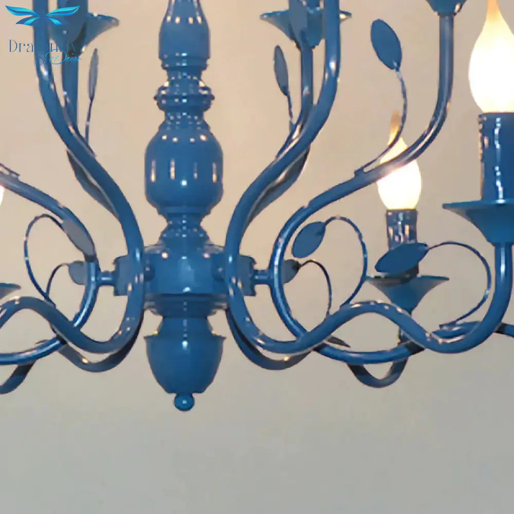 Metal Candle Shape Pendant Chandelier Vintage 10/12/16 Lights Restaurant Hanging Ceiling Lamp In