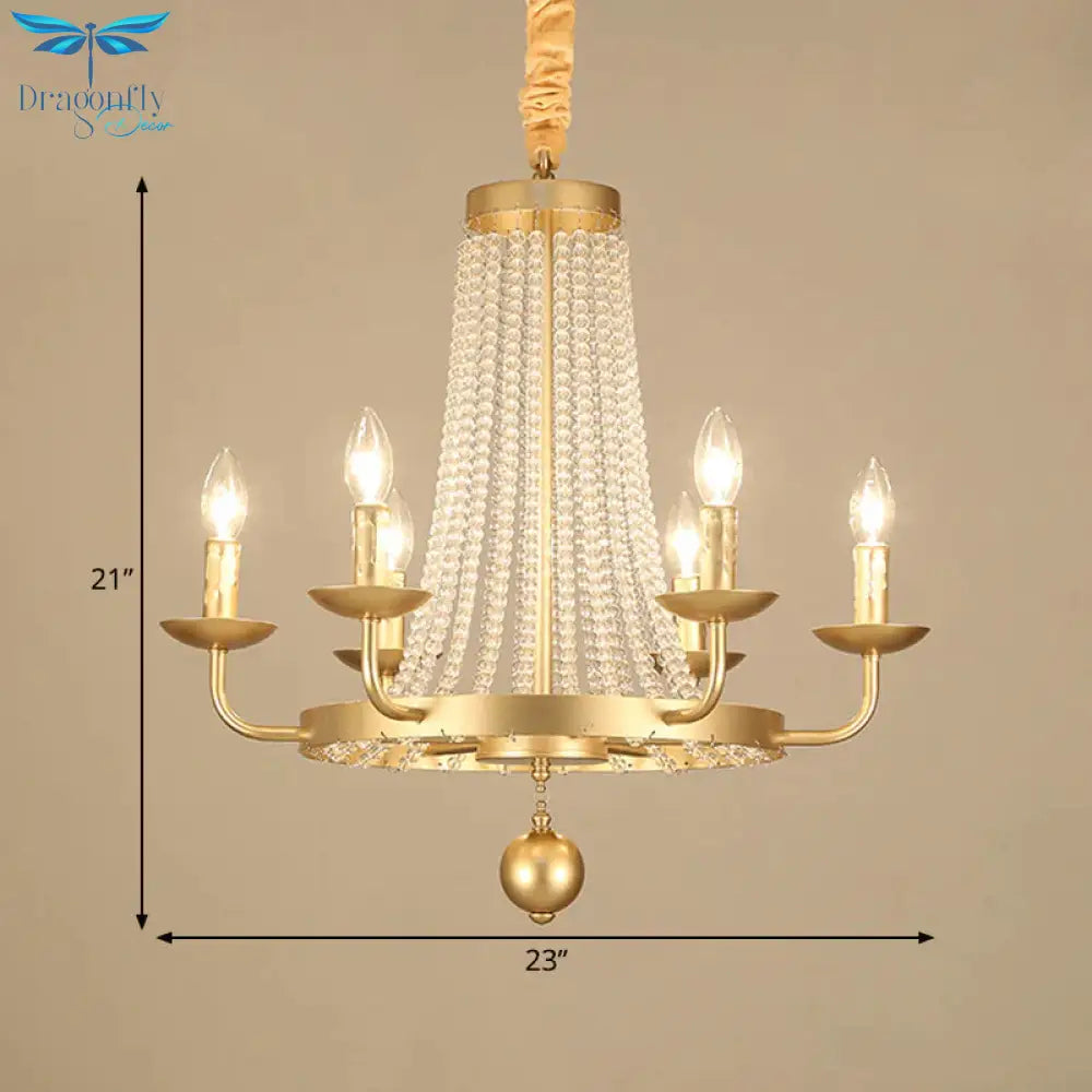 Metal Gold Ceiling Chandelier Candelabra 6/8/10 Lights Traditional - Style Hanging Light Fixture