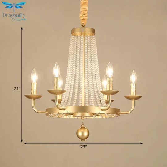 Metal Gold Ceiling Chandelier Candelabra 6/8/10 Lights Traditional - Style Hanging Light Fixture