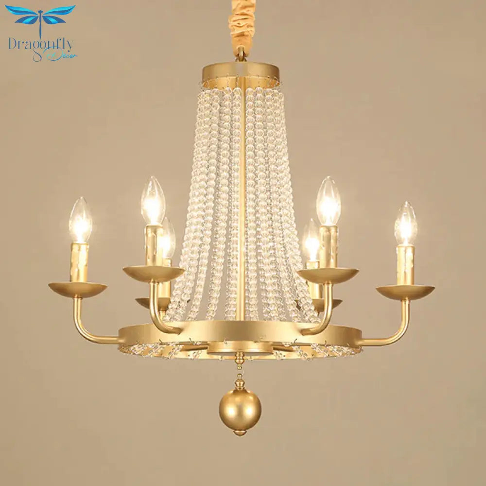 Metal Gold Ceiling Chandelier Candelabra 6/8/10 Lights Traditional - Style Hanging Light Fixture