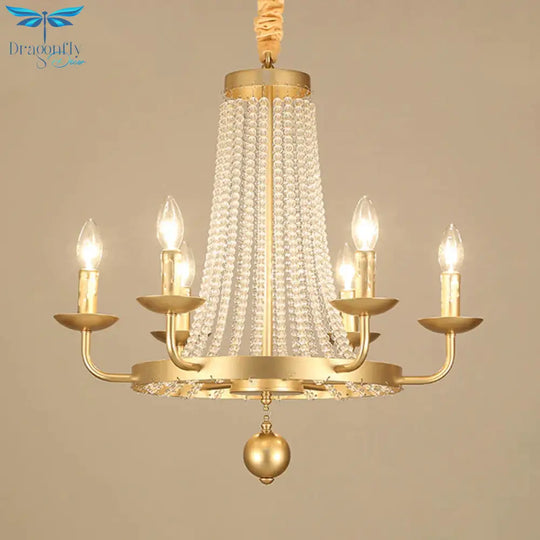 Metal Gold Ceiling Chandelier Candelabra 6/8/10 Lights Traditional - Style Hanging Light Fixture