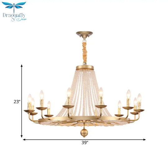 Metal Gold Ceiling Chandelier Candelabra 6/8/10 Lights Traditional - Style Hanging Light Fixture