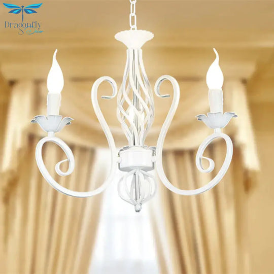 Metal Sputnik Chandelier Lighting Traditional 3/5/6 Lights Living Room Hanging Ceiling Lamp In