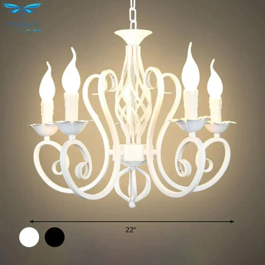 Metal Sputnik Chandelier Lighting Traditional 3/5/6 Lights Living Room Hanging Ceiling Lamp In